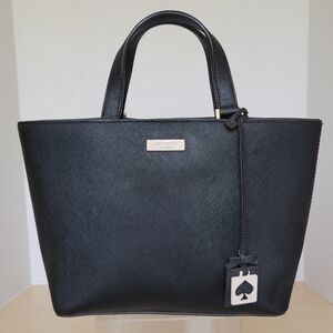 Kate Spade New York Juno Grant Street Black Saffiano Leather Tote Handbag Purse